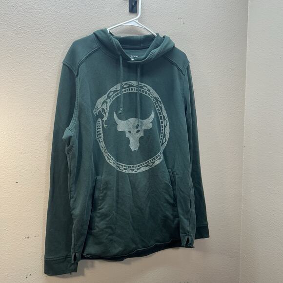 Under Armour Green Hoodie Project Rock Loose Mens XL Long Sleeve Sweatshirt - Picture 1 of 7